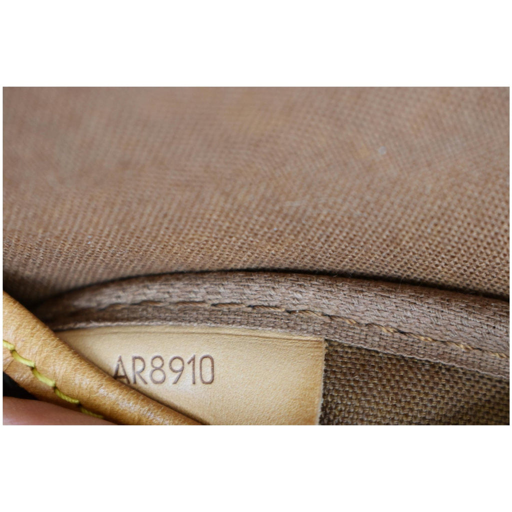 LOUIS VUITTON Saumur 35 Monogram Canvas Shoulder Bag Brown