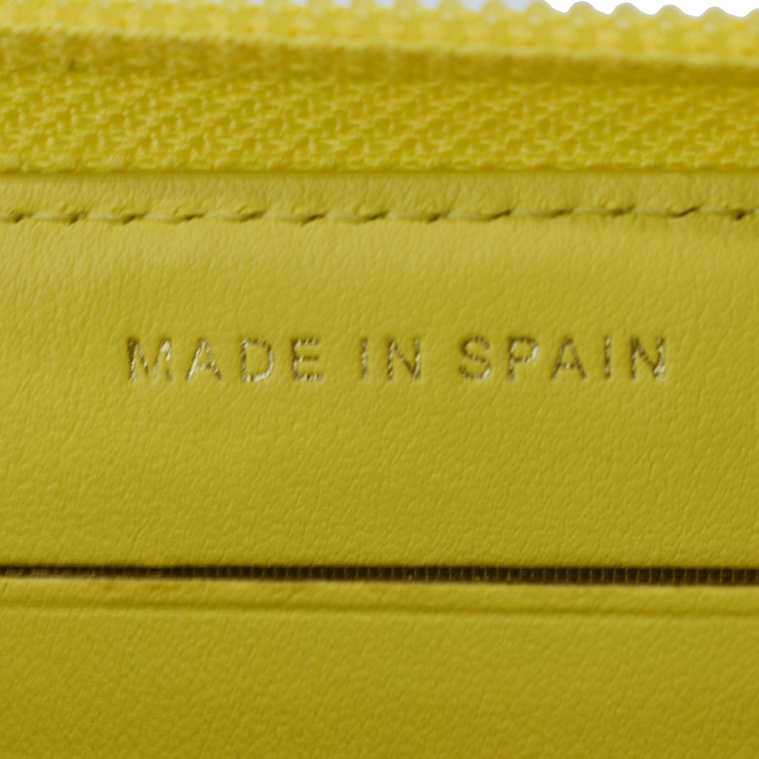 CHANEL Boy Caviar Quilted Zip Around Wallet Yellow