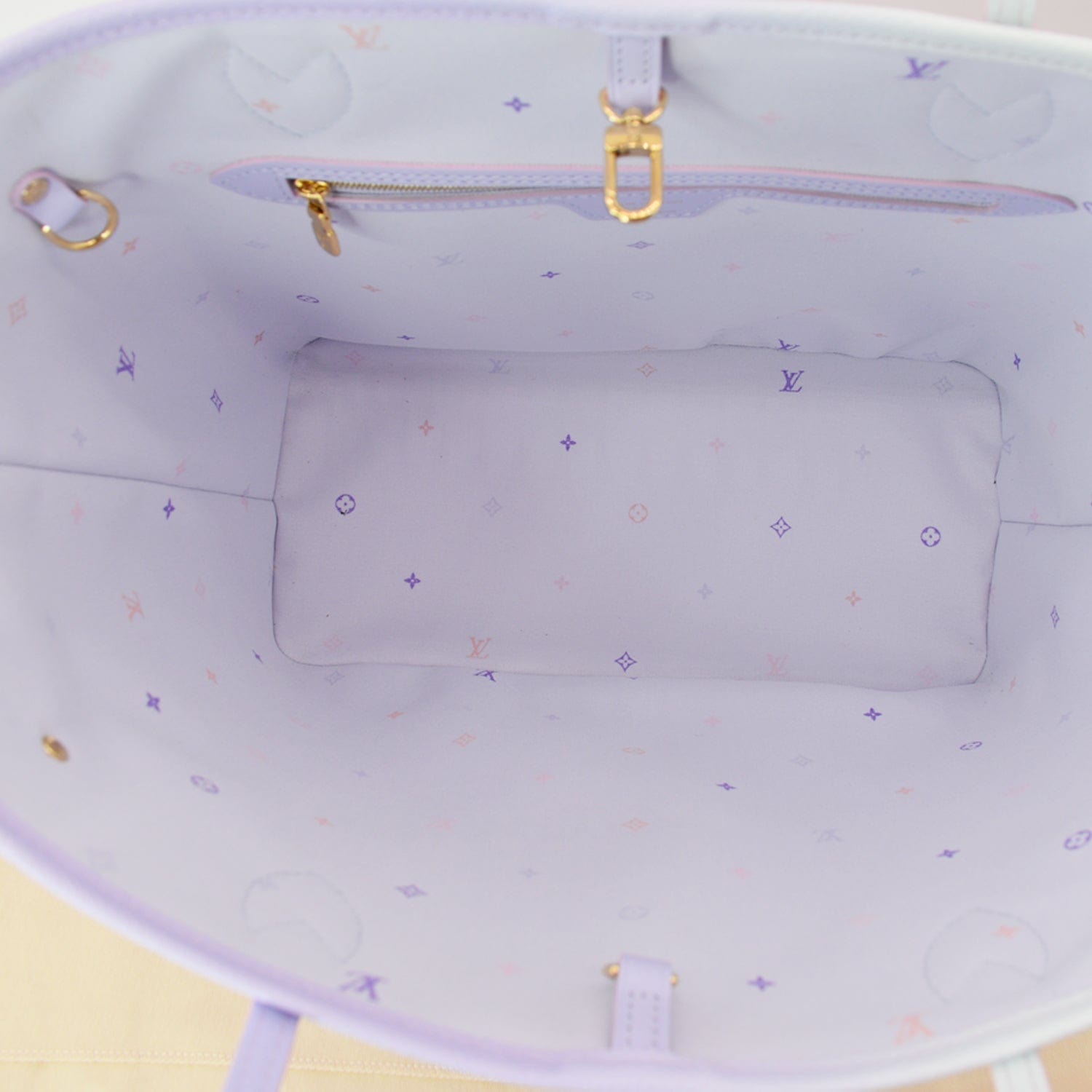 LOUIS VUITTON Neverfull MM Monogram Canvas Tote Bag Sunrise Pastel