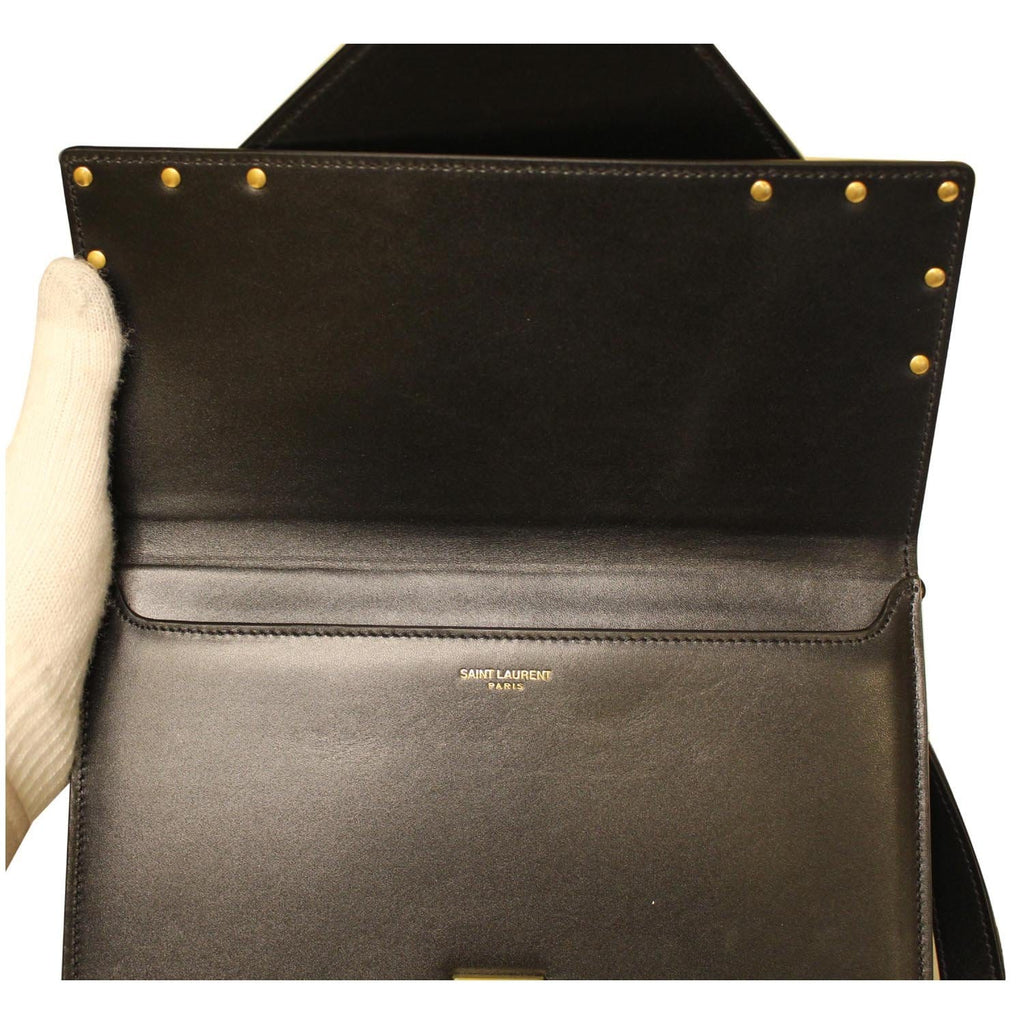 YVES SAINT LAURENT Small Margaux Leather Shoulder Bag Black - Last Call