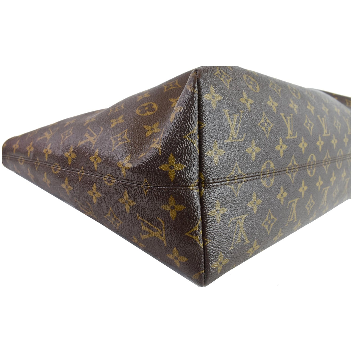 LOUIS VUITTON Raspail MM Monogram Canvas Shoulder Bag Brown
