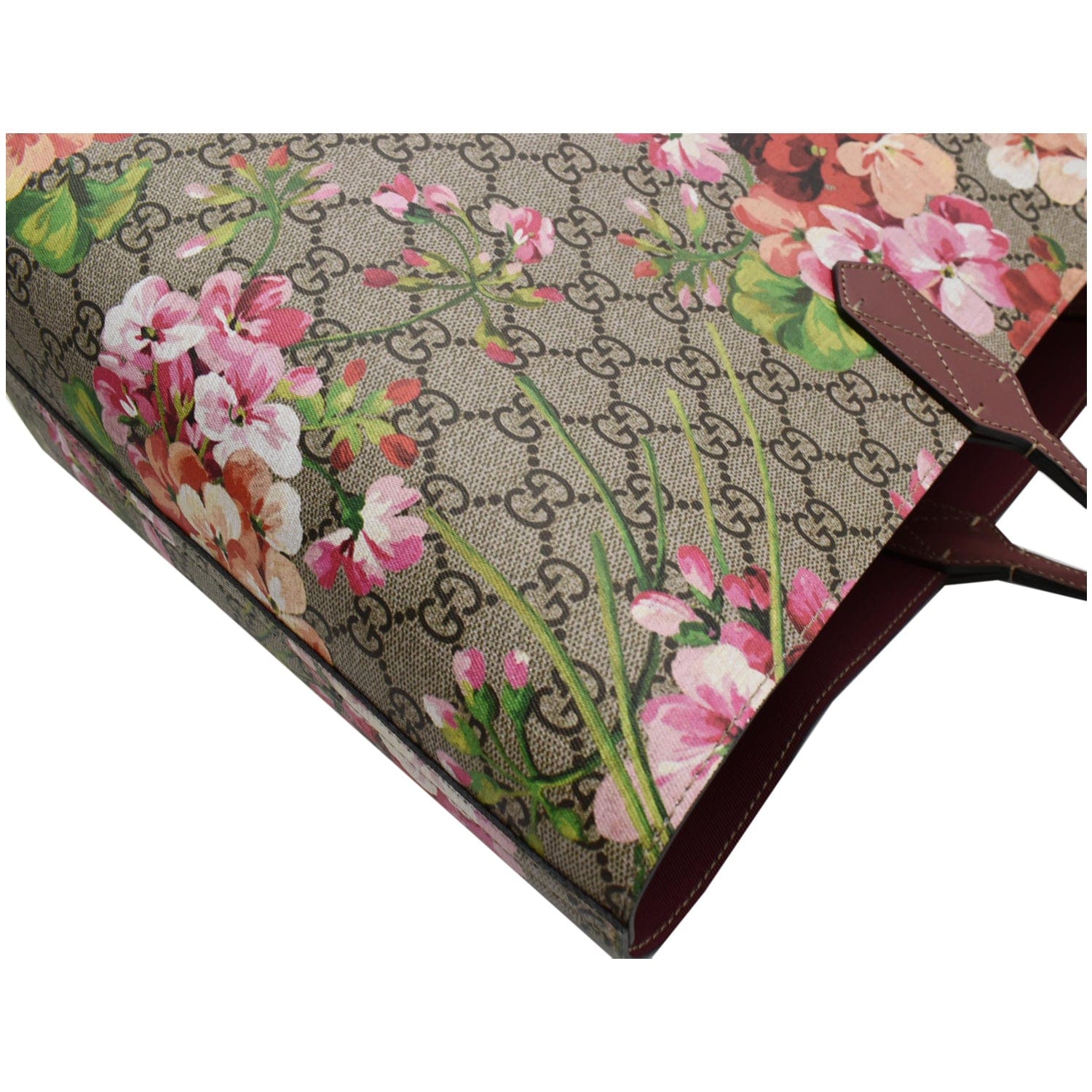 GUCCI Blooms Reversible Floral GG Canvas Tote Bag Multicolor 368571
