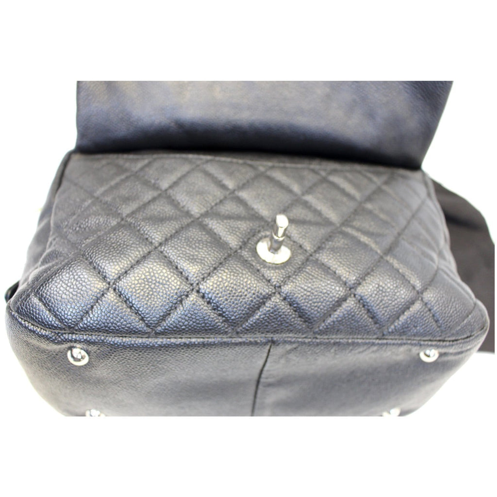 CHANEL Camera Case Quilted Caviar Leather Medium Flap Shoulder Bag