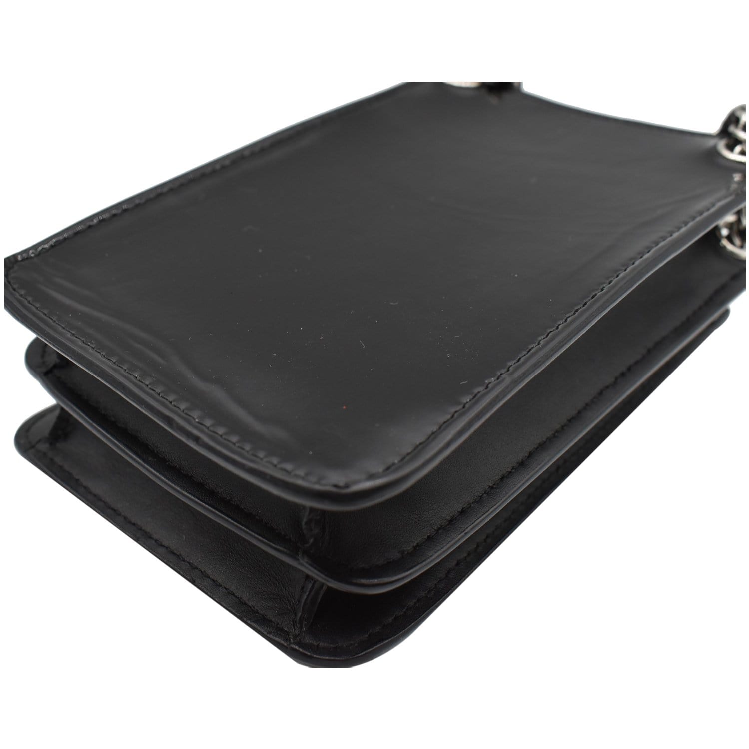 CHANEL O-Phone Holder Patent Leather Crossbody Bag Black