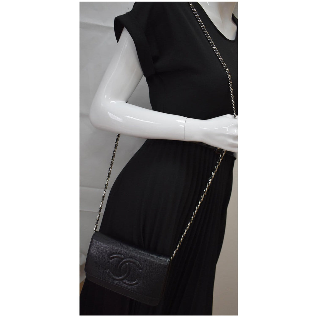 CHANEL Timeless CC WOC Caviar Leather Crossbody Bag Black