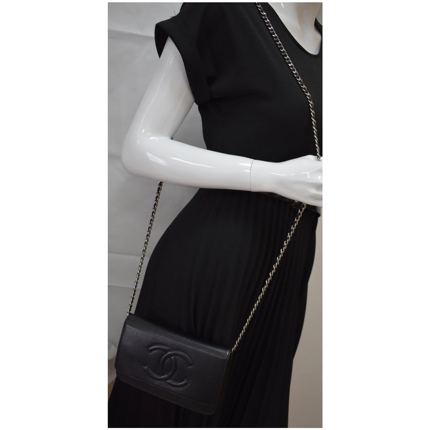 CHANEL Timeless CC WOC Caviar Leather Crossbody Bag Black