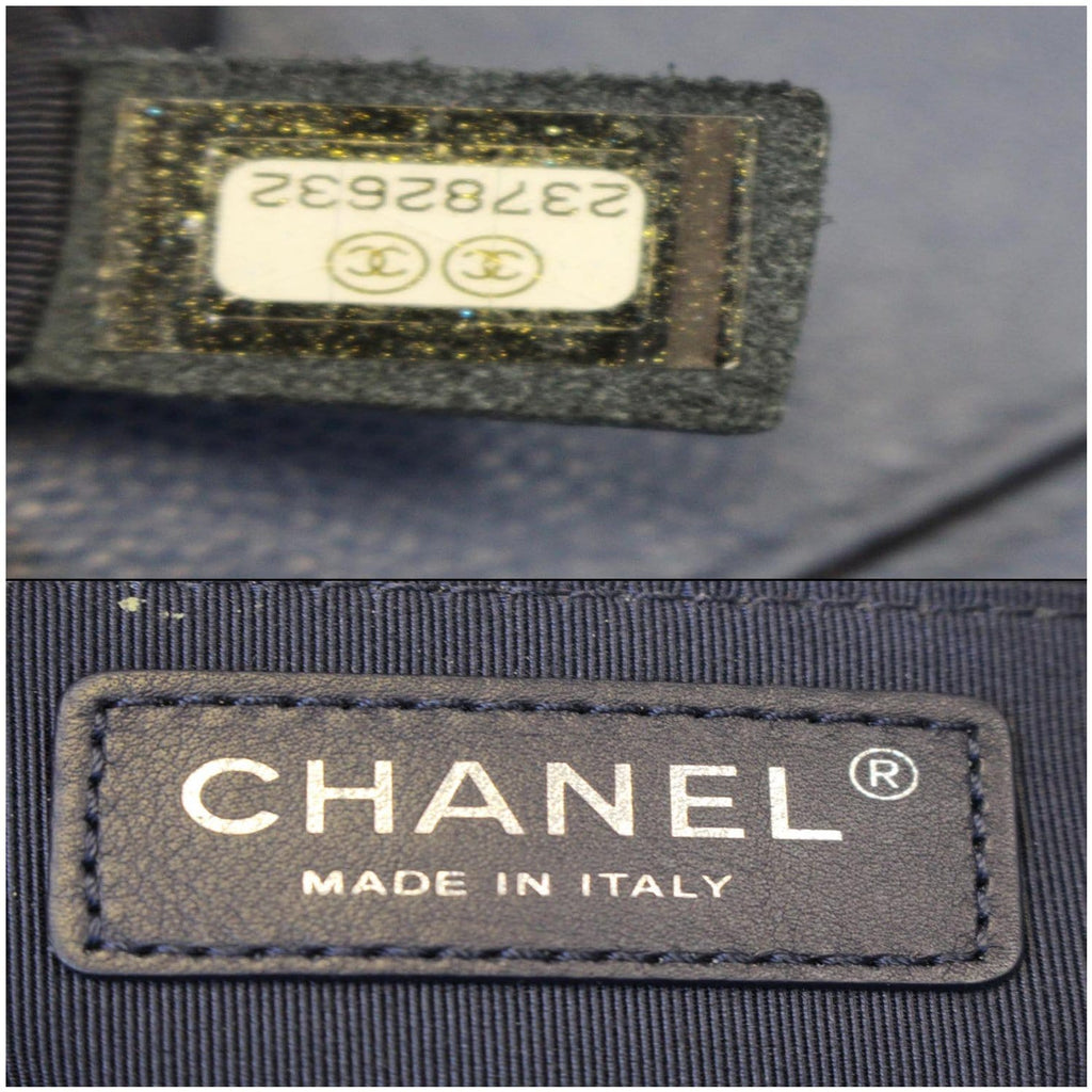 CHANEL CC Chevron Flap Shoulder Crossbody Bag Blue