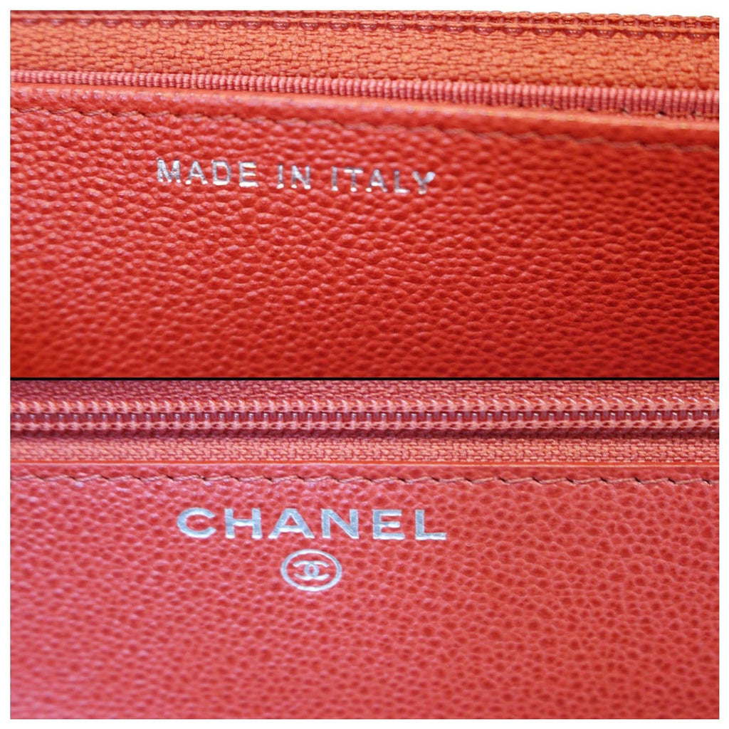 CHANEL Wallet on Chain Grained Calfskin Leather Shoulder Crossbody Bag