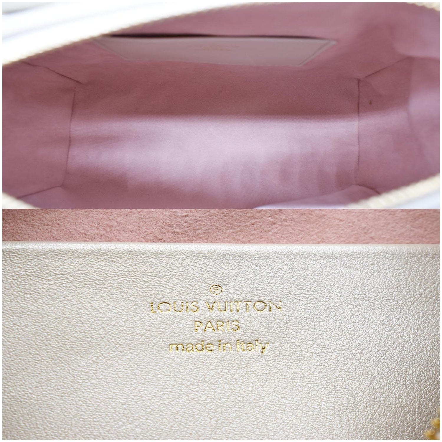 LOUIS VUITTON Speedy Limited Edition Bandouliere 22 Embossed Leather Shoulder Bag Ivory