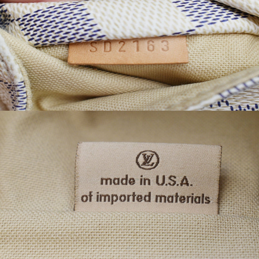 LOUIS VUITTON Totally PM Damier Azur Shoulder Bag White