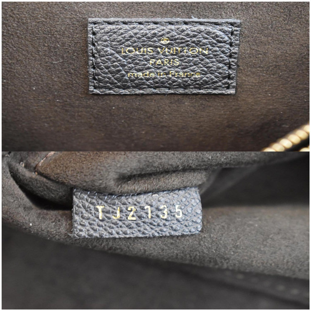 LOUIS VUITTON Trocadero Monogram Empreinte Leather Shoulder Bag Black