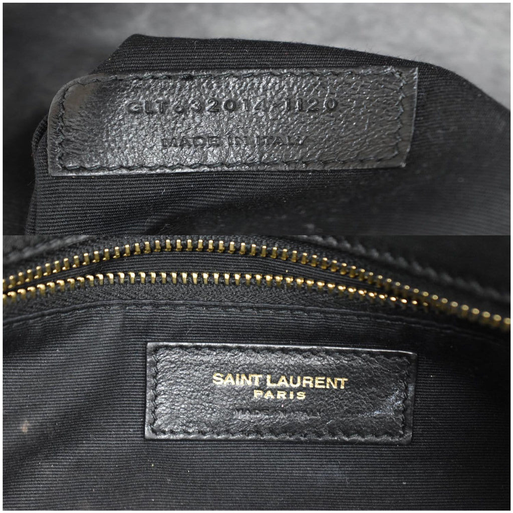YVES SAINT LAURENT Kate 99 Chevron Leather Shoulder Bag Black