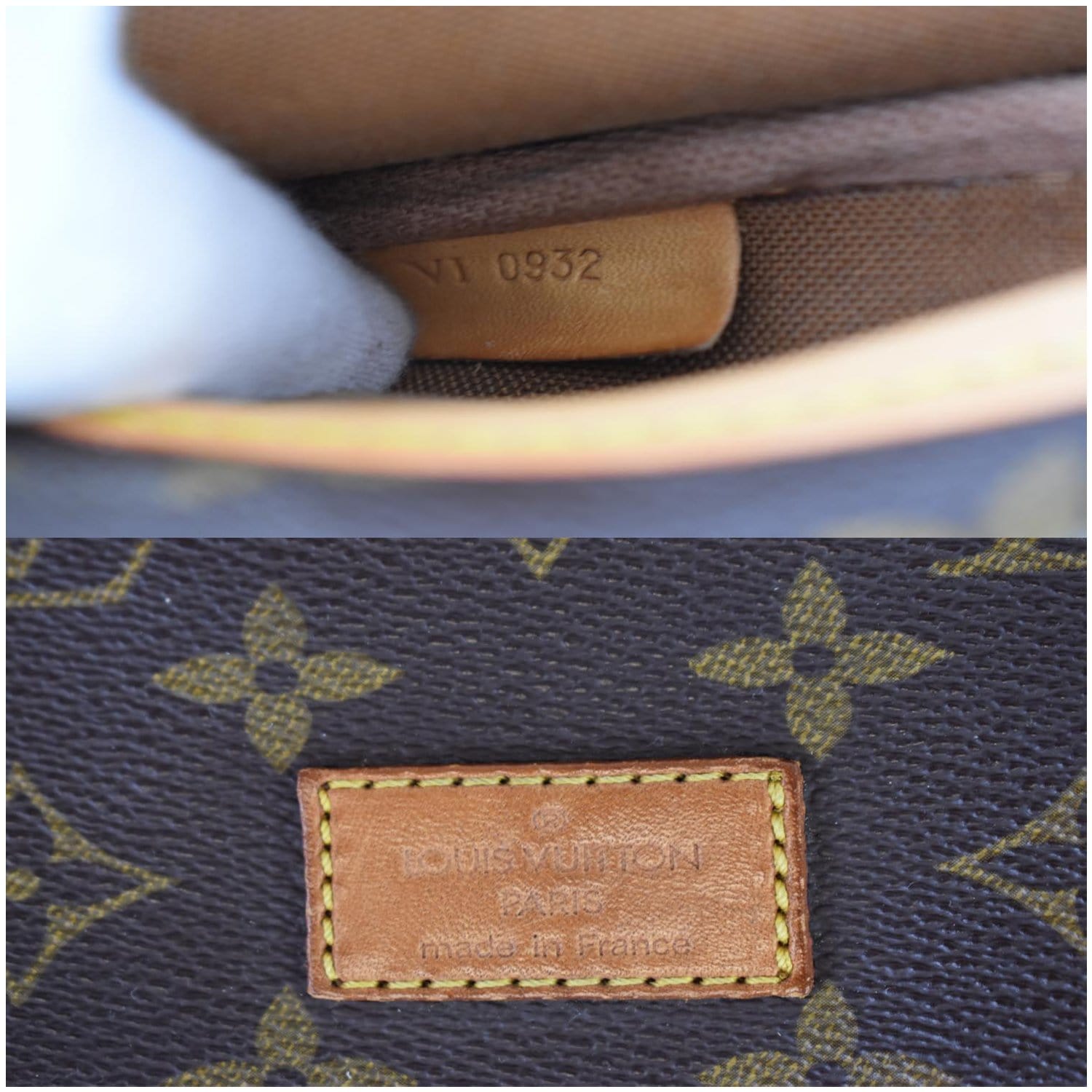 LOUIS VUITTON Saumur 30 Monogram Canvas Shoulder Bag Brown