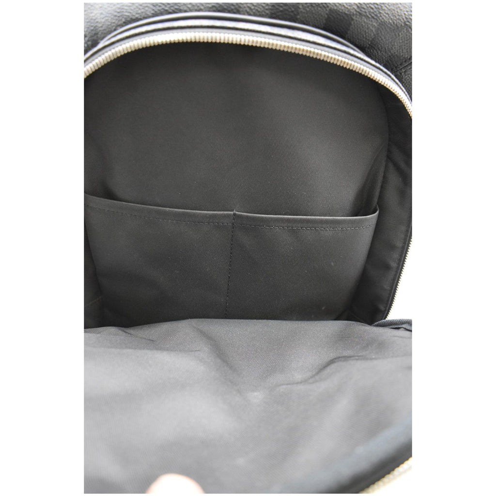 LOUIS VUITTON Michael Damier Graphite Canvas Backpack Bag Black