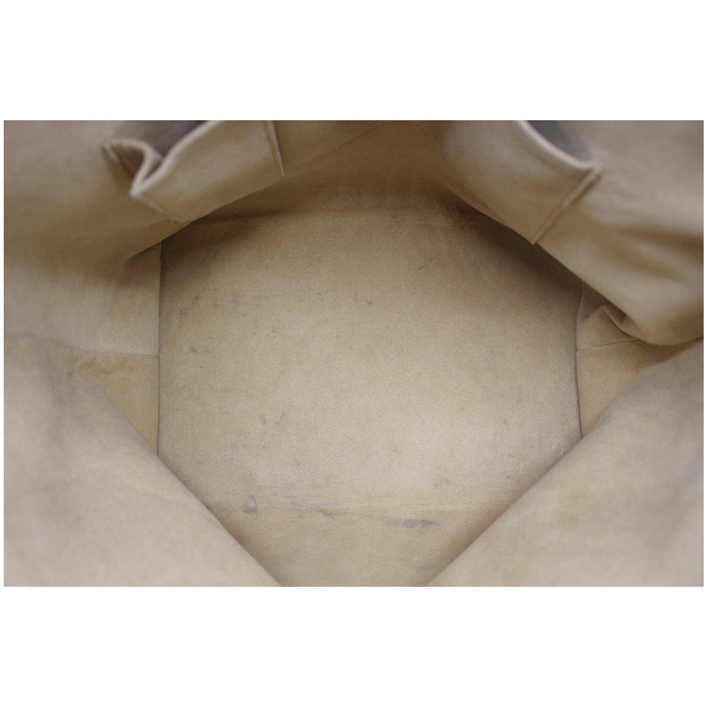 LOUIS VUITTON Saleya MM Damier Azur Tote Bag White