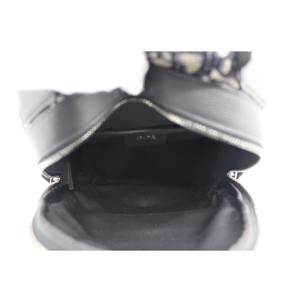 CHRISTIAN DIOR Minin Rider Oblique Jacquard Backpack Beige