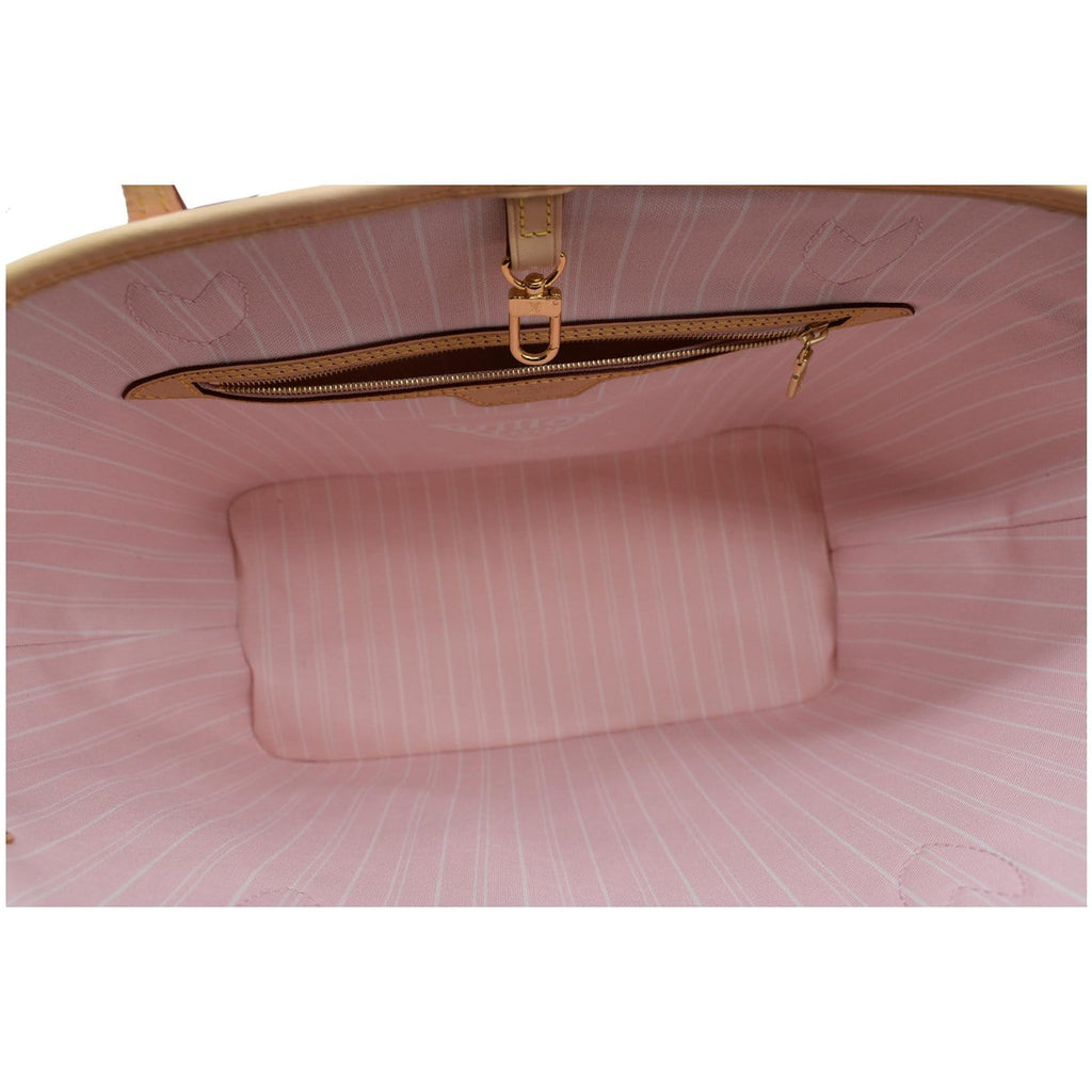 LOUIS VUITTON Neverfull MM Pool Monogram Giant Tote Shoulder Bag Light Pink