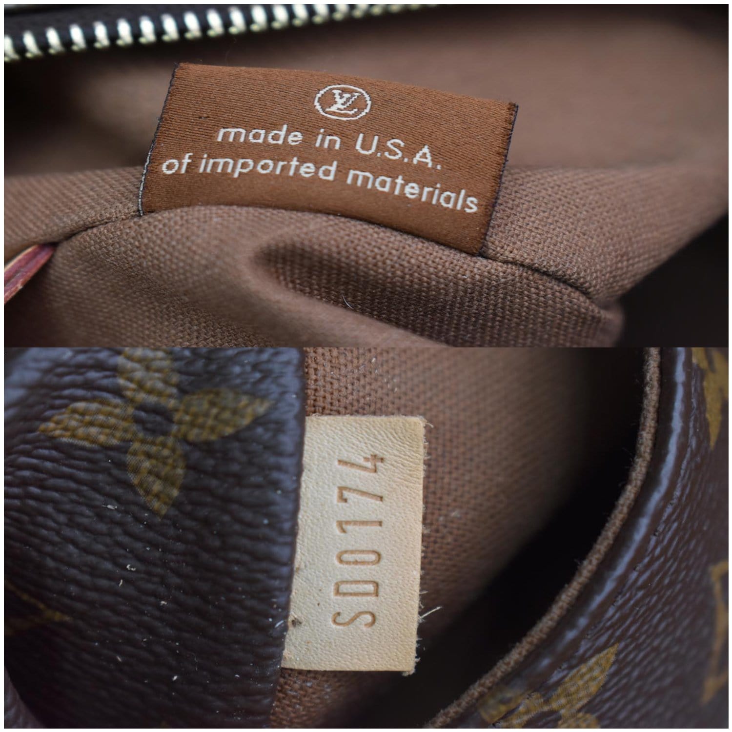 LOUIS VUITTON Totally MM Monogram Canvas Shoulder Bag Brown