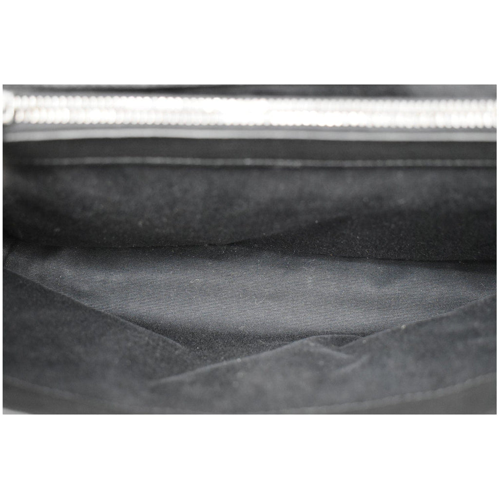YVES SAINT LAURENT College Medium Flap Matelassé Leather Shoulder Bag Black