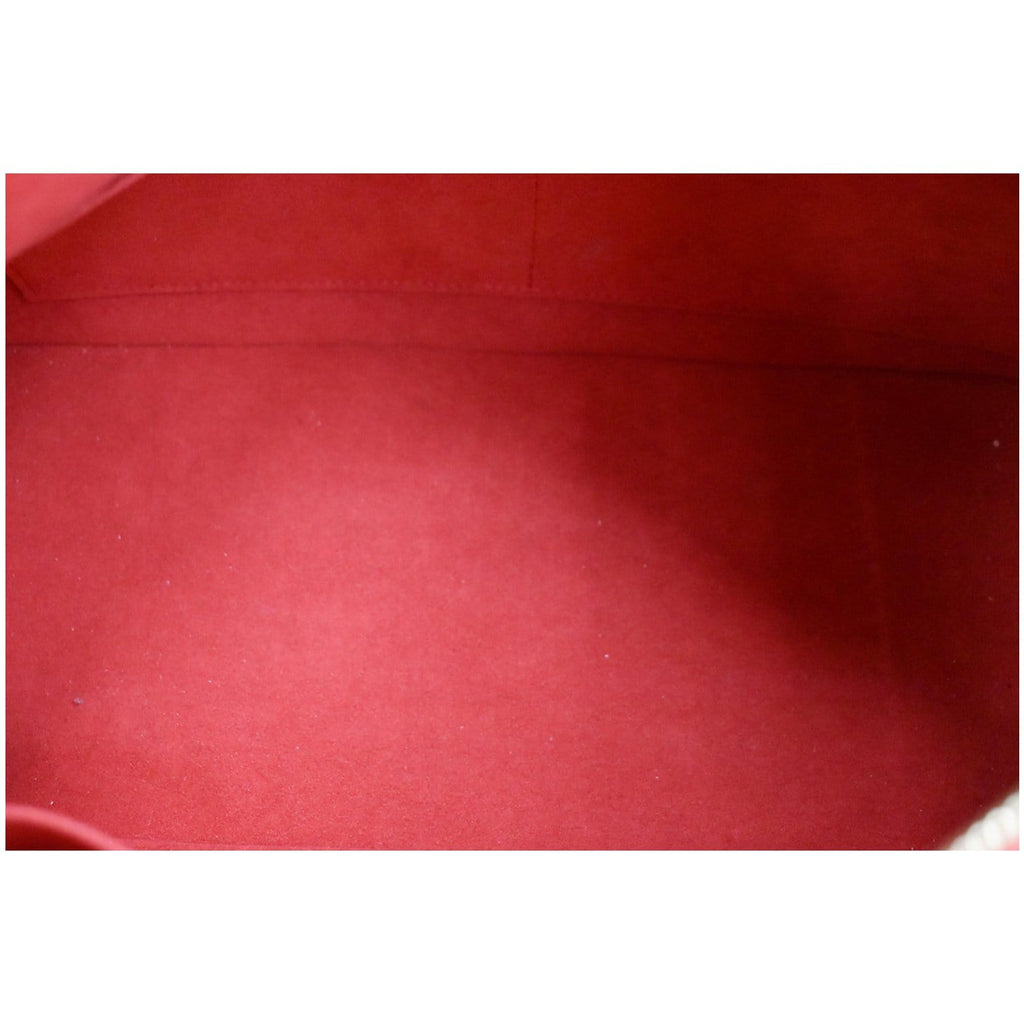 LOUIS VUITTON V Tote MM Monogram Canvas Tote Bag Cerise Red
