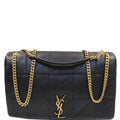 YVES SAINT LAURENT Jamie Giant Lambskin Leather Shoulder Bag Black