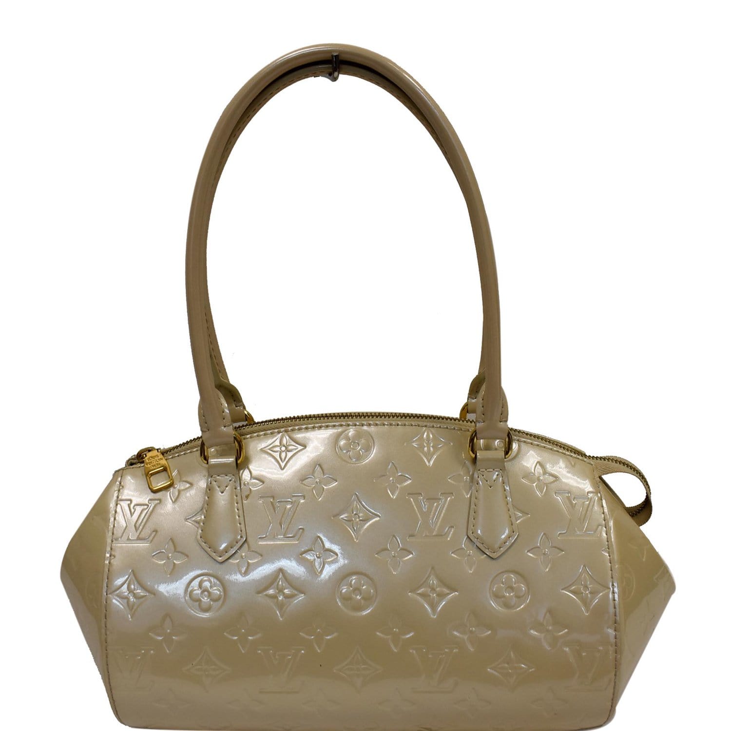 Louis Vuitton Sherwood PM Blanc Corail Monogram Vernis Shoulder Bag Bronze