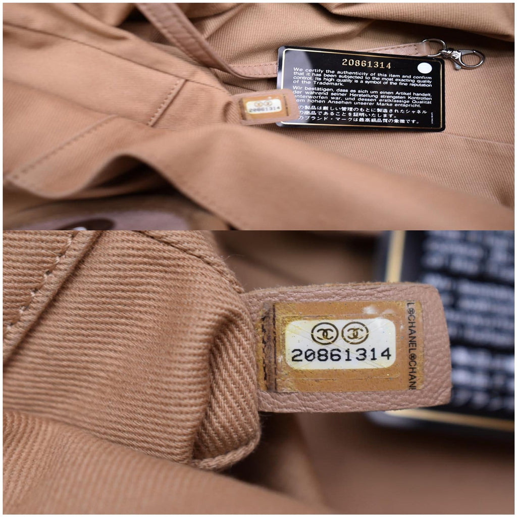 CHANEL Deauville Large Canvas Tote Bag Beige