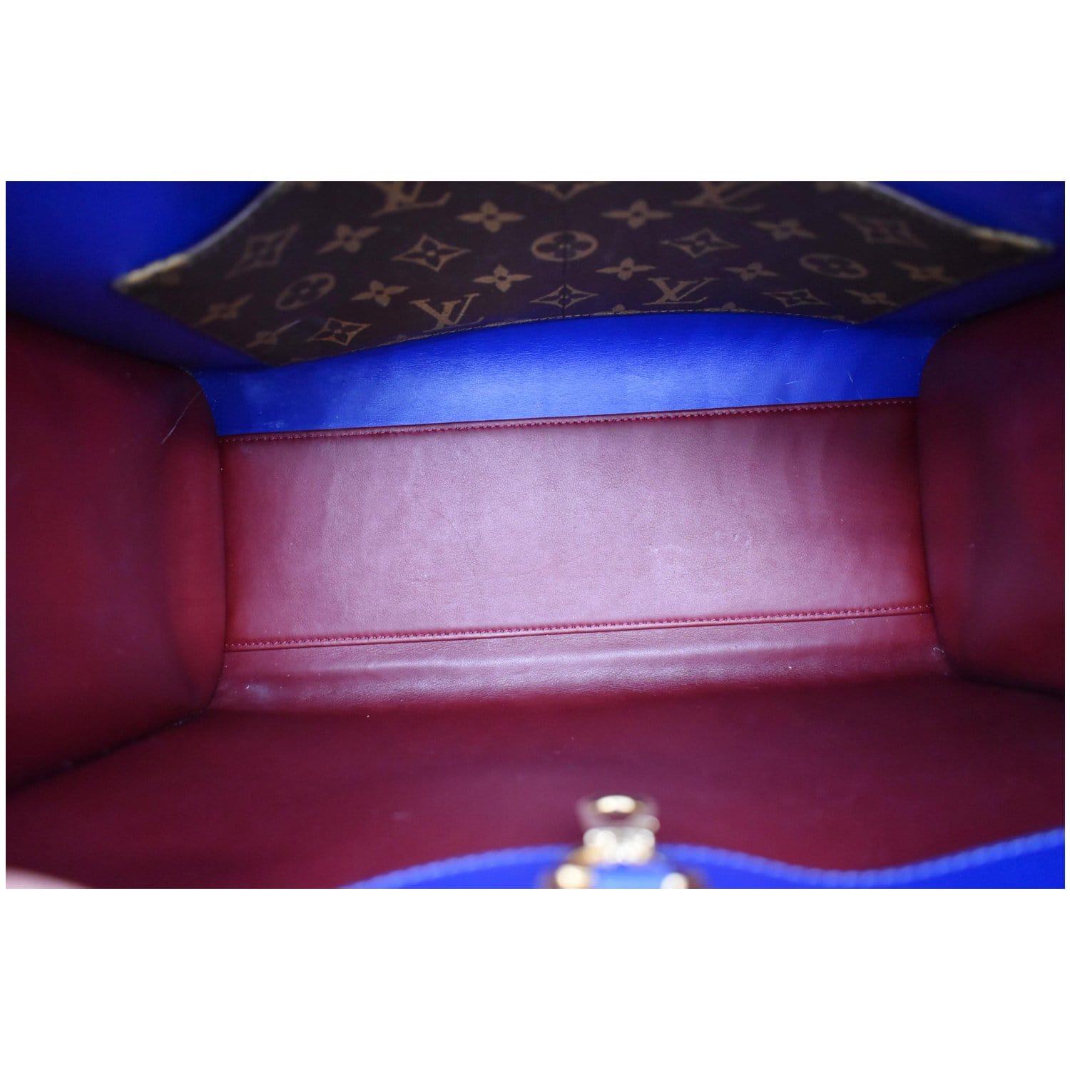 LOUIS VUITTON City Steamer MM Monogram Calfskin Tote Bag Burgundy