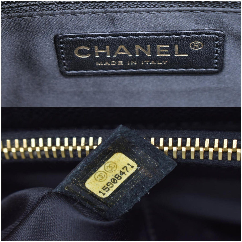 CHANEL Grand Shopping GST Caviar Leather Tote Bag Black