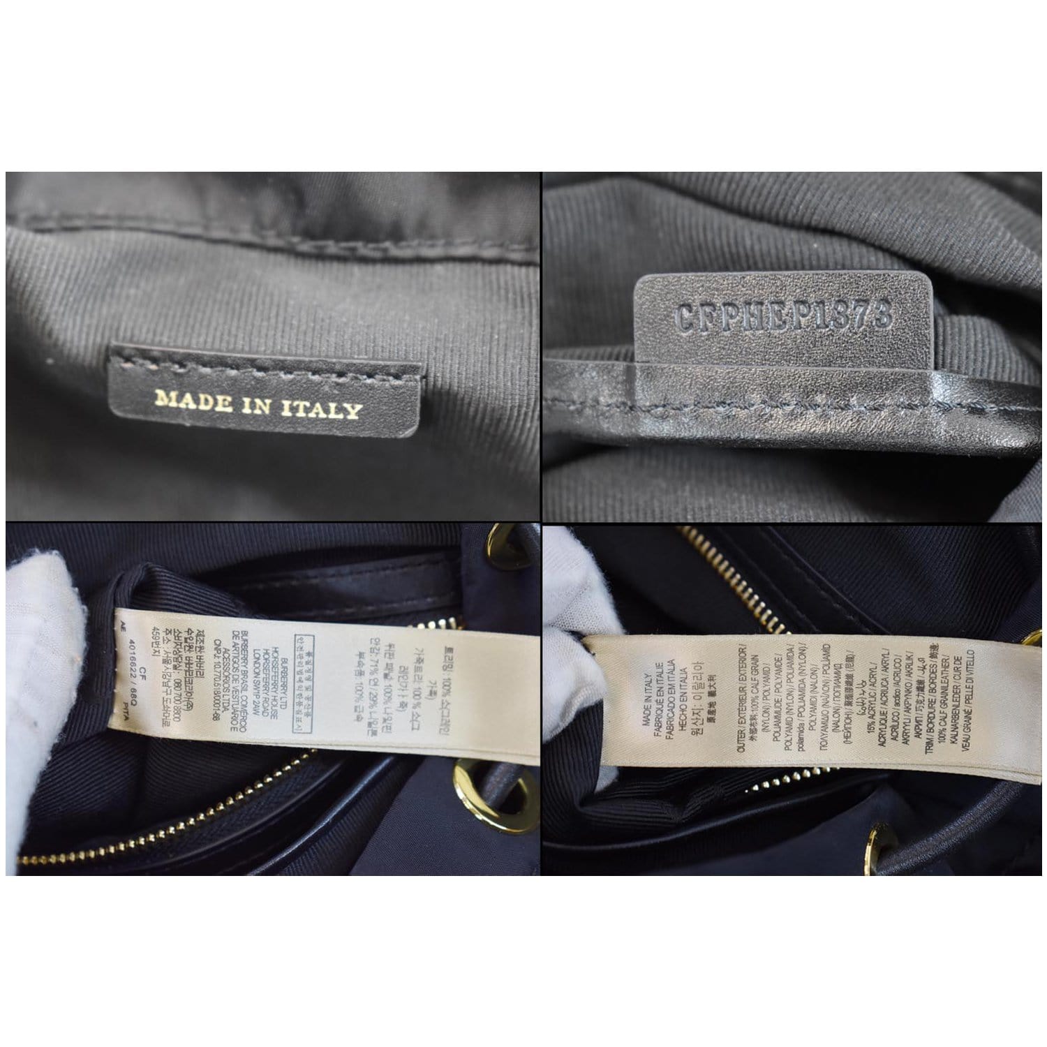 BURBERRY Medium Runway Rucksack Nylon Backpack Black