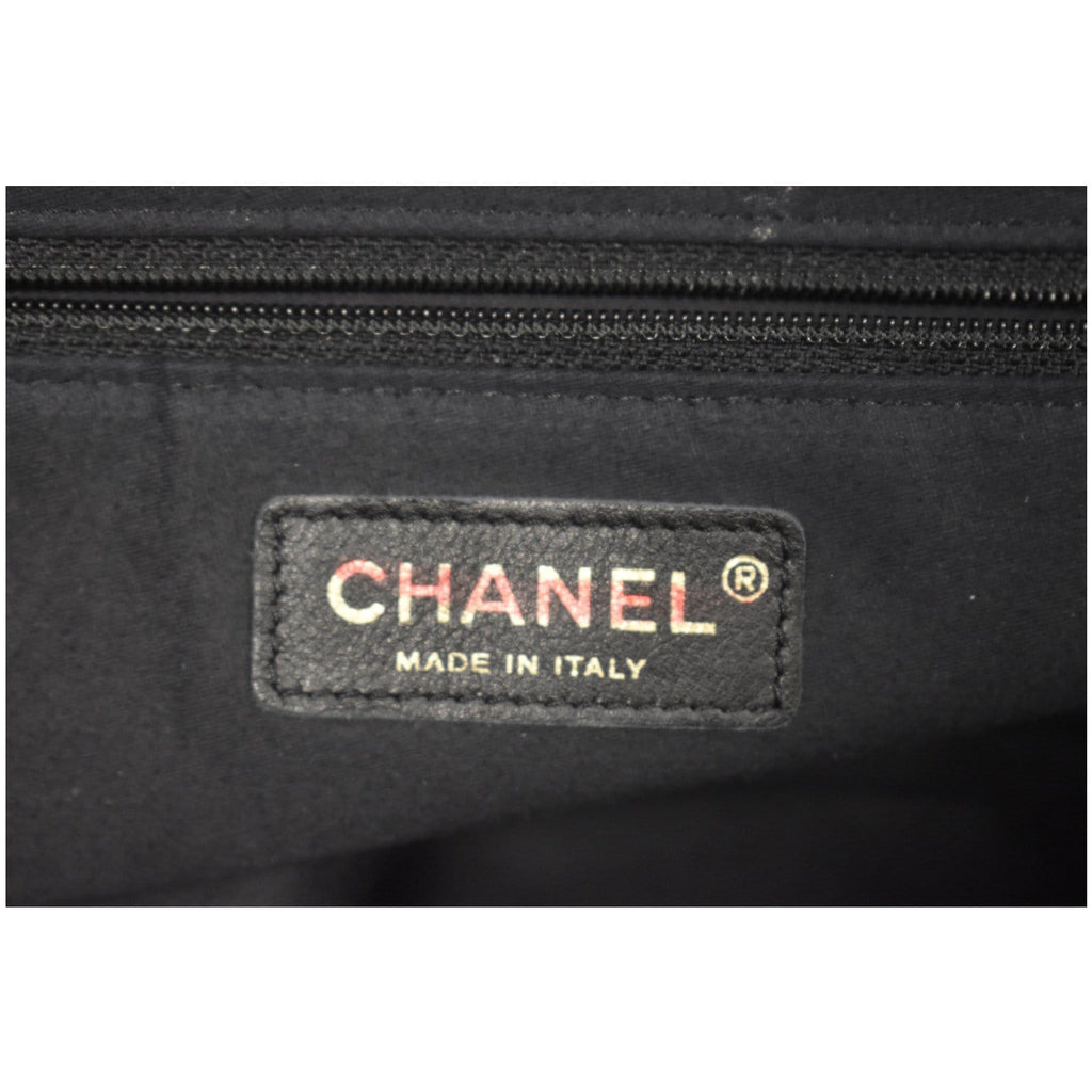 CHANEL Girl Large Lambskin Shoulder Bag Beige/Black