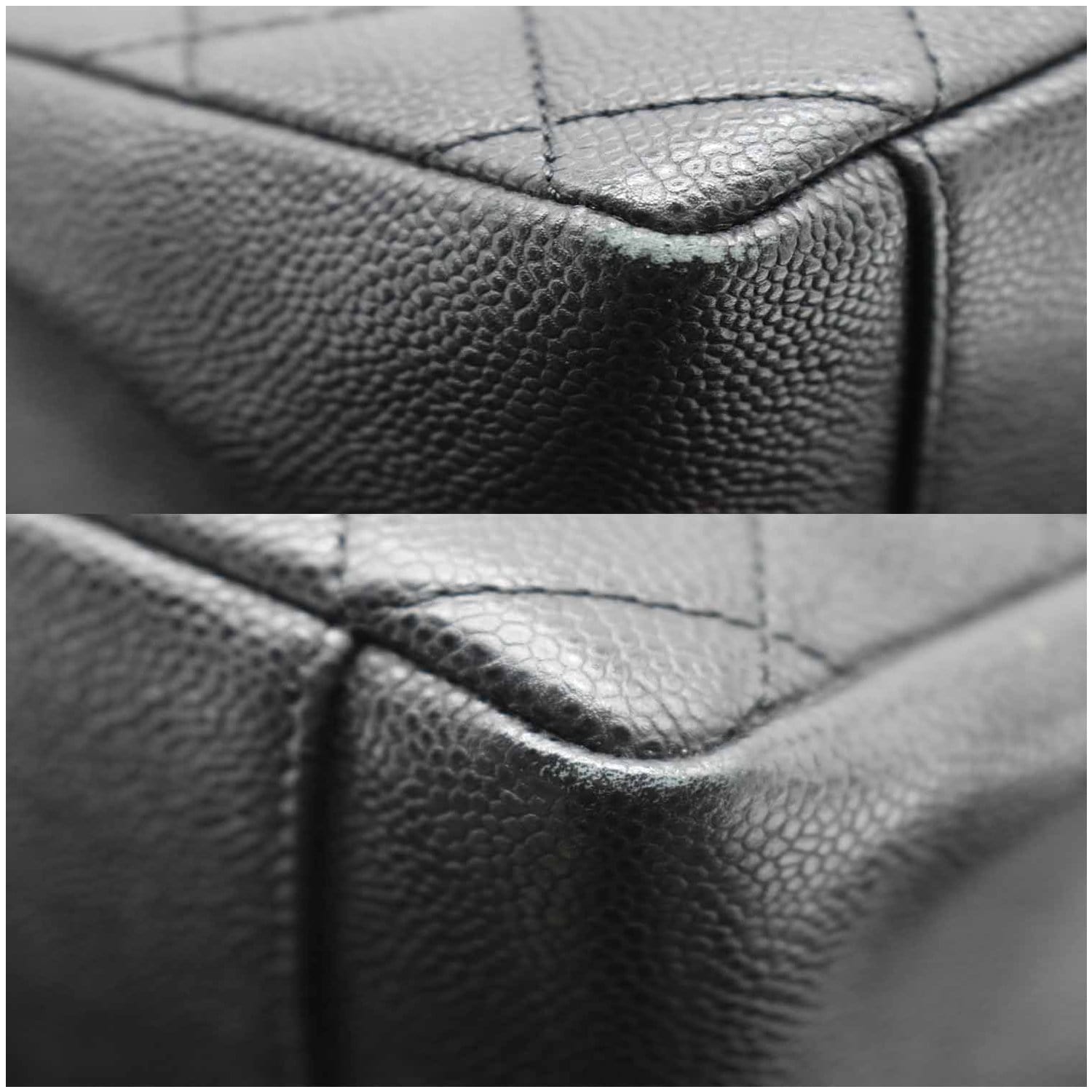 CHANEL Grand Shopping GST Caviar Leather Tote Bag Black
