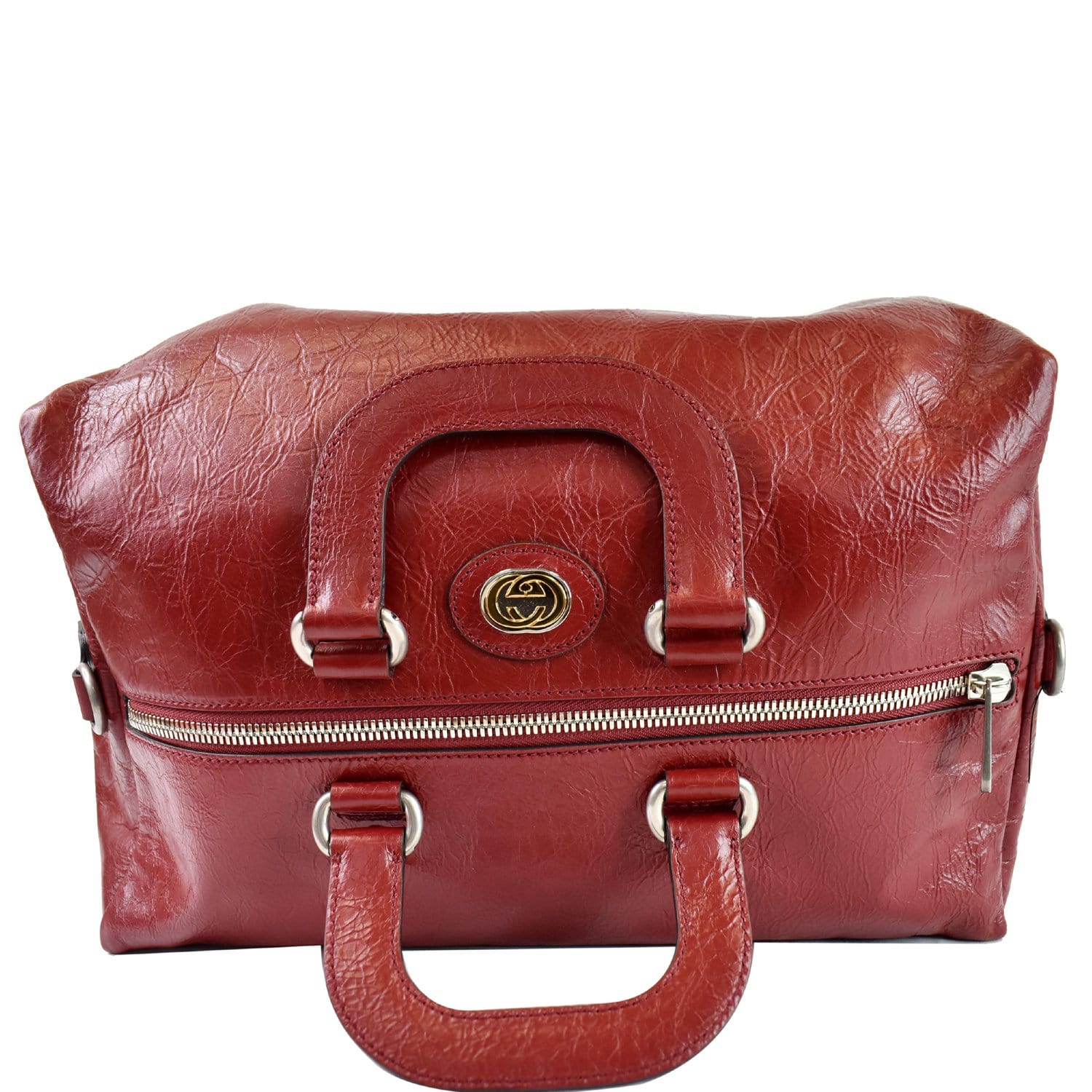 GUCCI Soft Backpack Calfskin Leather Duffle Bag Red 587866 - 20% OFF