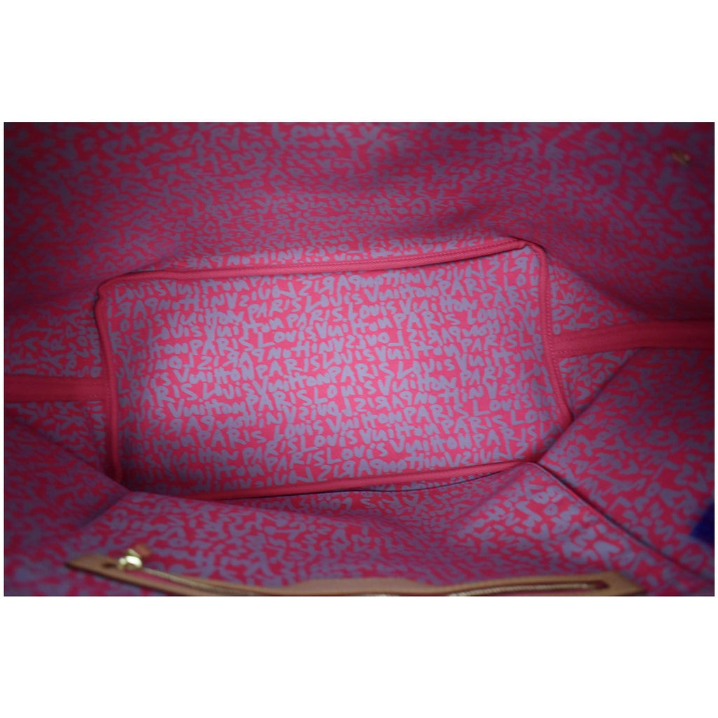 LOUIS VUITTON Neverfull GM Monogram Graffiti Tote Bag Pink
