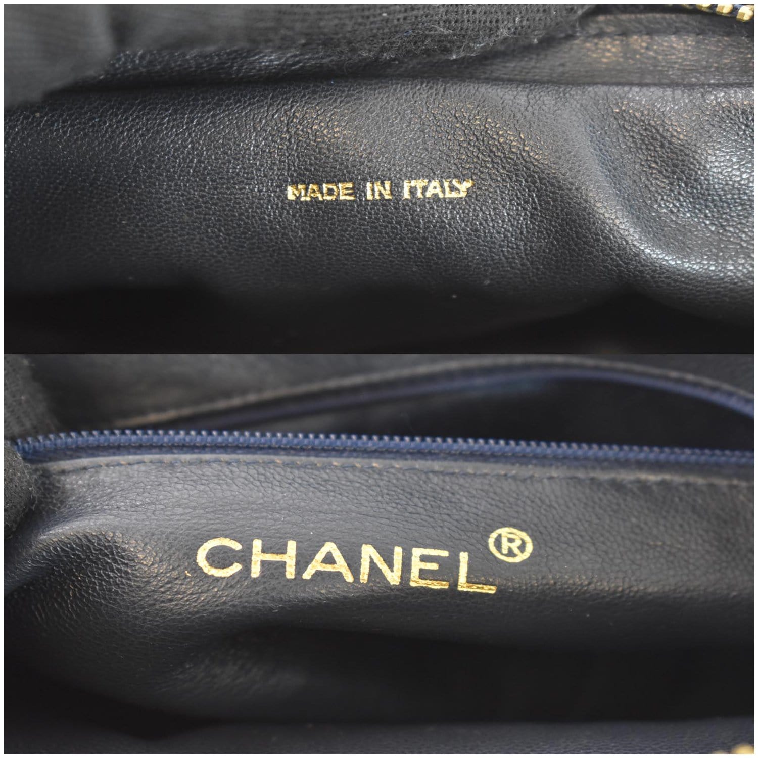 CHANEL Vintage Front Pocket Lambskin Leather Camera Bag Blue