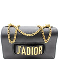 Christian Dior J'Adior Medium Calfskin Leather Flap Shoulder Bag Black