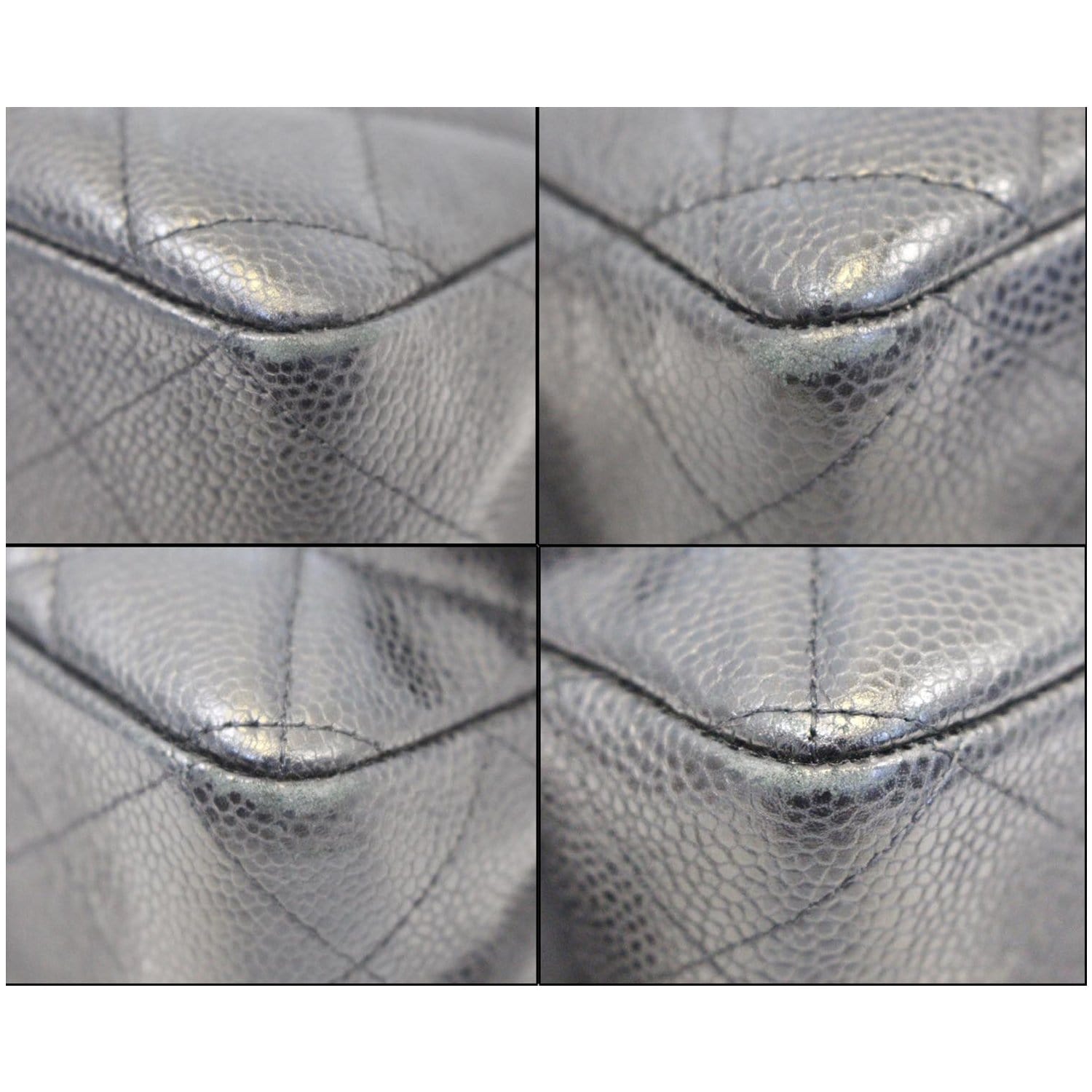 CHANEL Jumbo Classic Single Flap Caviar Leather Shoulder Bag Black