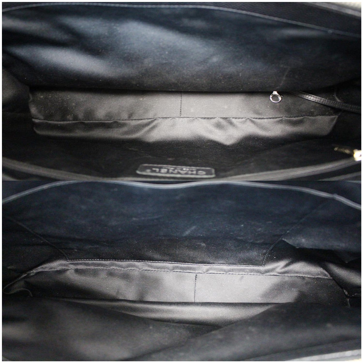 CHANEL XL Grand Caviar Leather Shopping Tote Bag Black