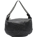 CHANEL Modern Chain Calfskin Leather Hobo Bag Black