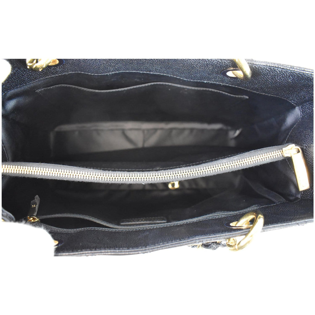 CHANEL Grand Shopping GST Caviar Leather Tote Bag Black