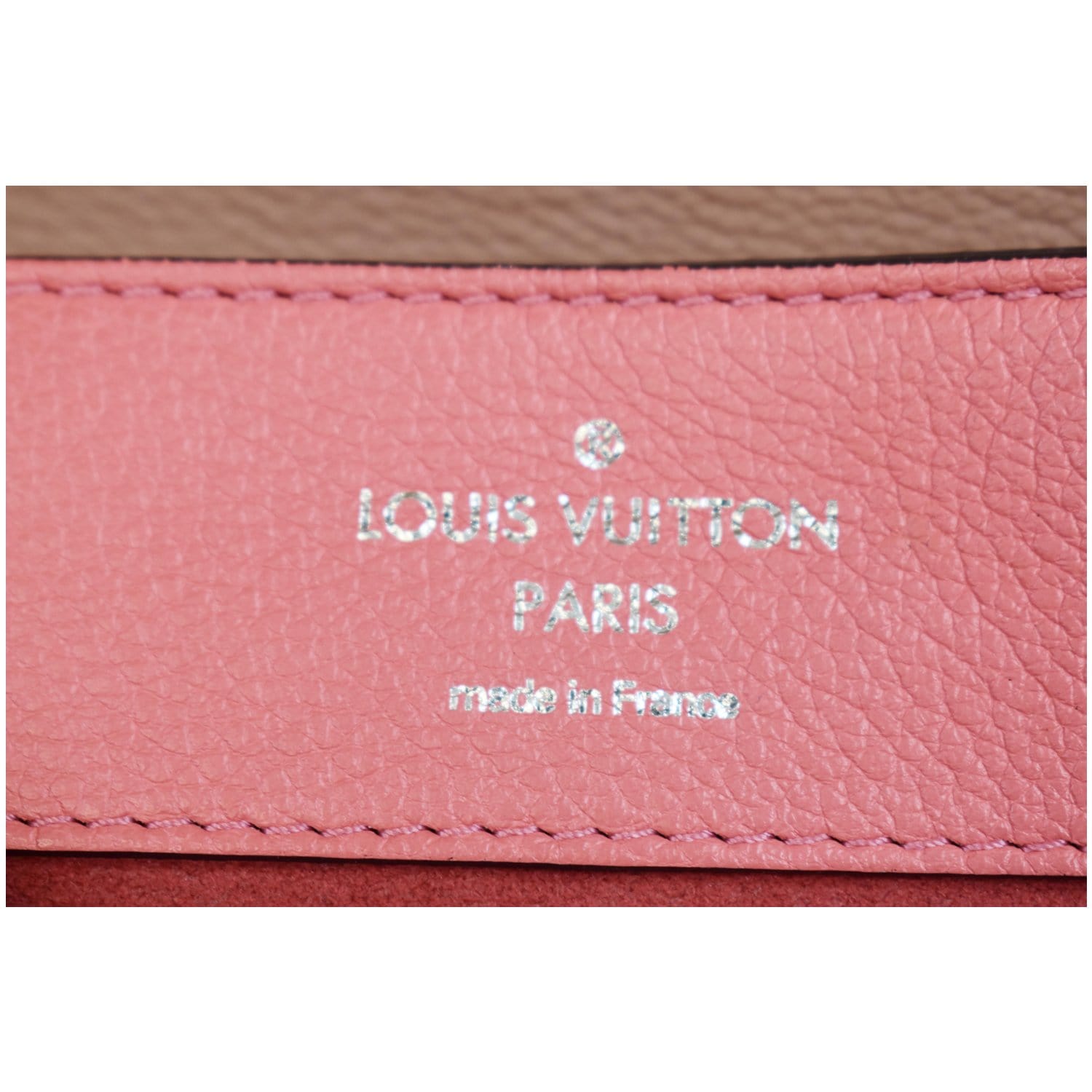 LOUIS VUITTON Lockme Calfskin Leather Backpack Salmon