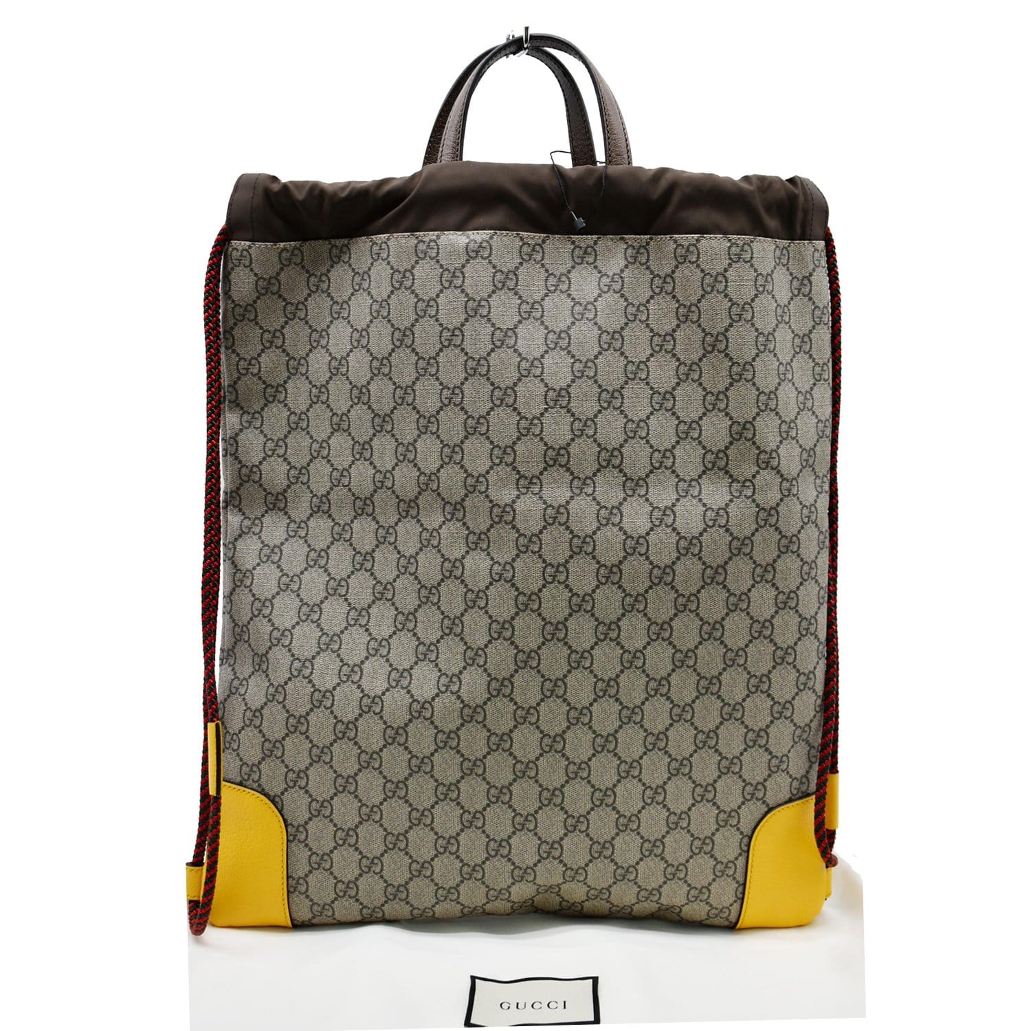 GUCCI Neo Vintage Drawstring GG Supreme Canvas Backpack Bag Beige 473872 - 10% OFF