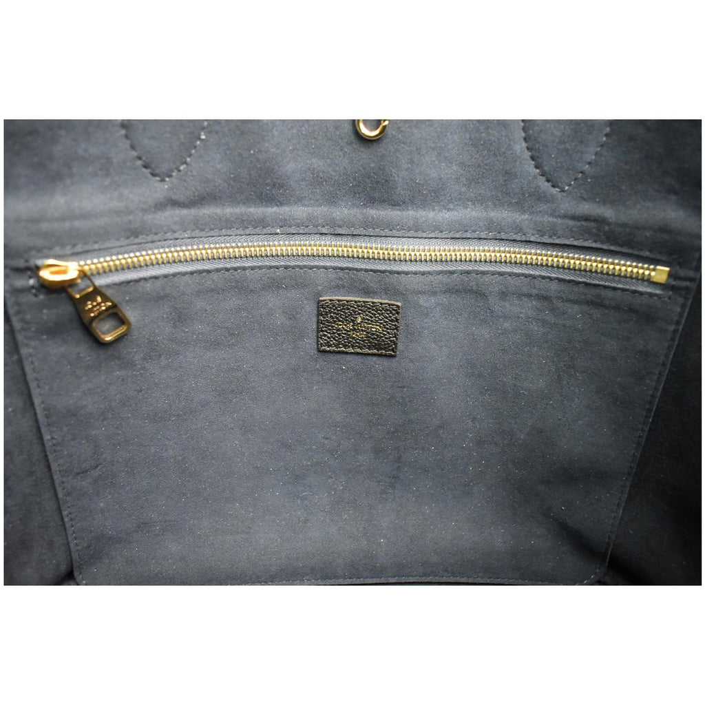 LOUIS VUITTON Neverfull MM Monogram Empreinte Tote Bag Black