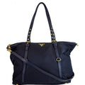 PRADA Tessuto Saffiano Nylon Tote Shoulder Bag Blue