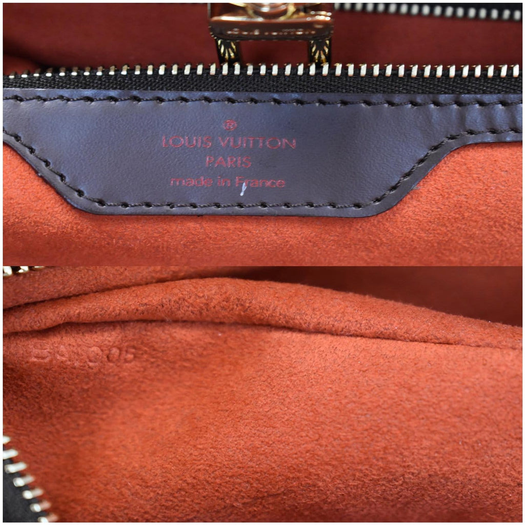 LOUIS VUITTON Manosque GM Damier Ebene Tote Bag Brown