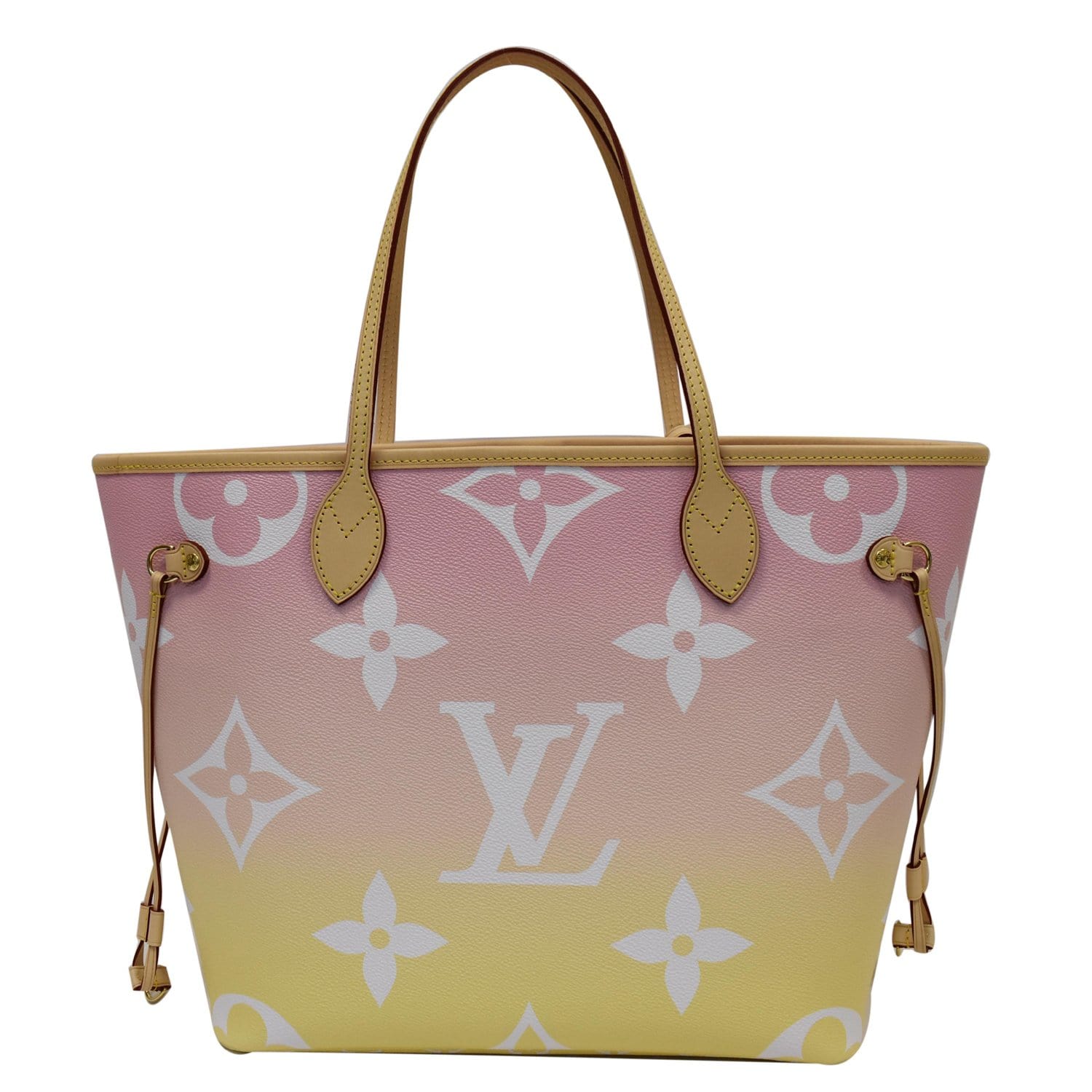 LOUIS VUITTON Neverfull MM Pool Monogram Giant Tote Shoulder Bag Light Pink