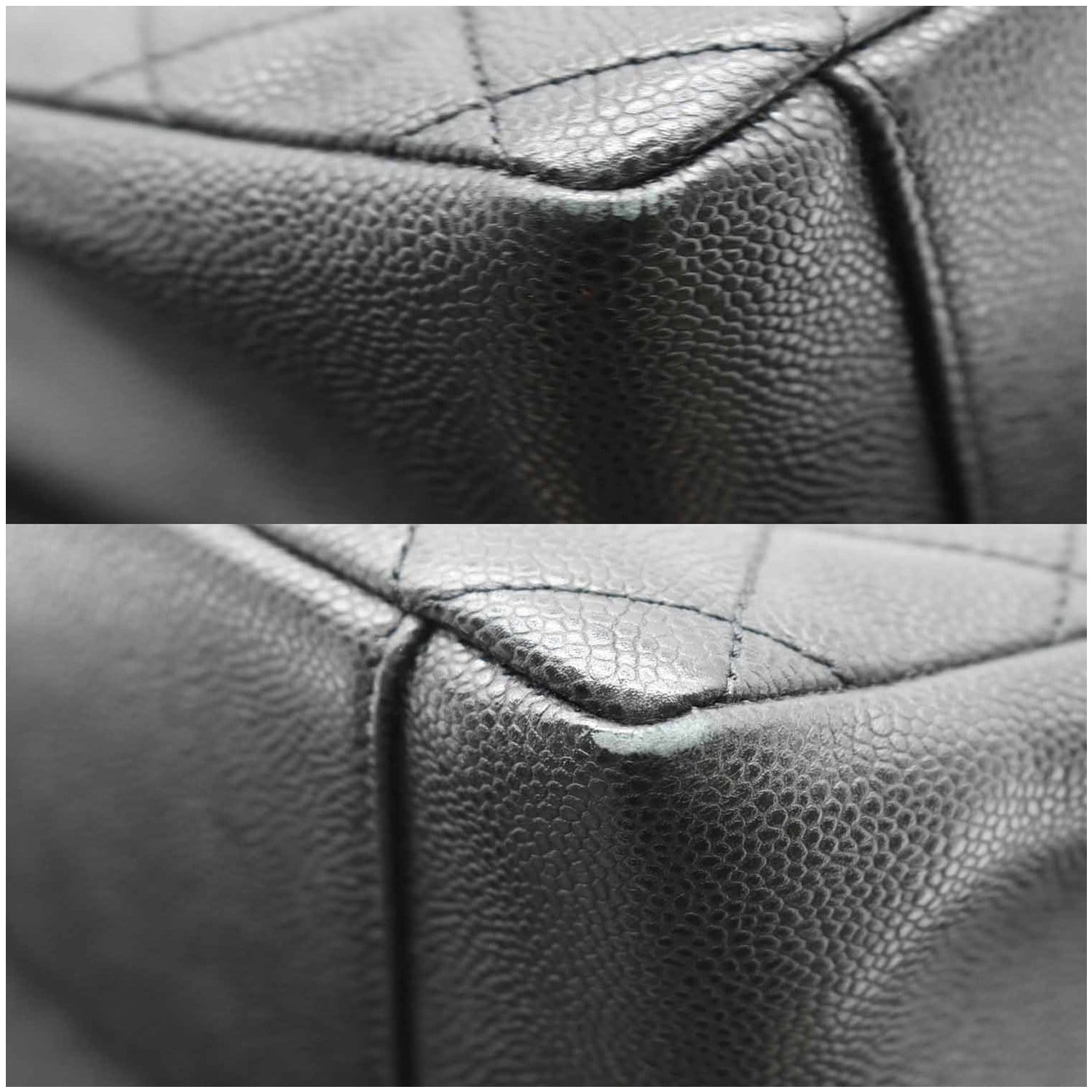 CHANEL Grand Shopping GST Caviar Leather Tote Bag Black