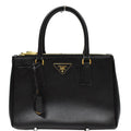 PRADA Galleria Small Saffiano Leather Tote Bag Black