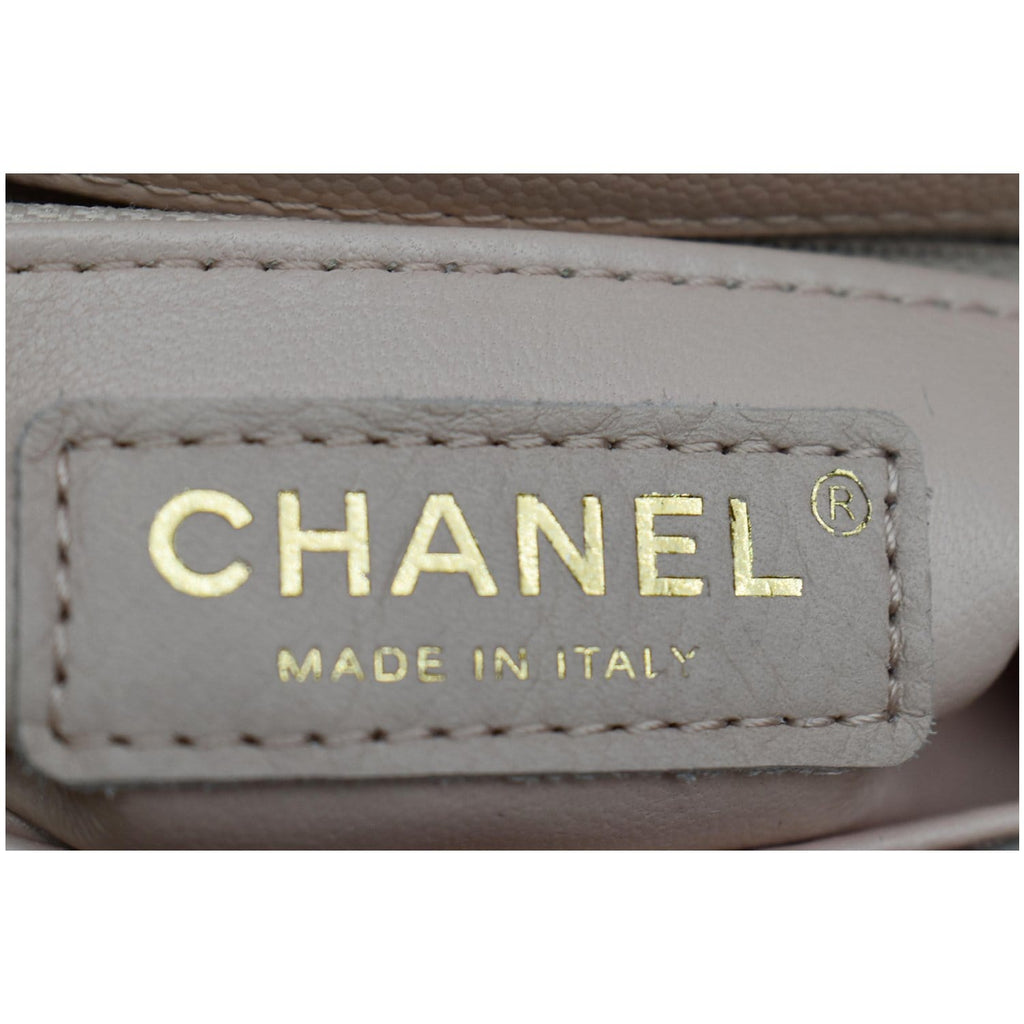 CHANEL Coco Mini Top Handle Flap Caviar Leather Shoulder Bag Pink