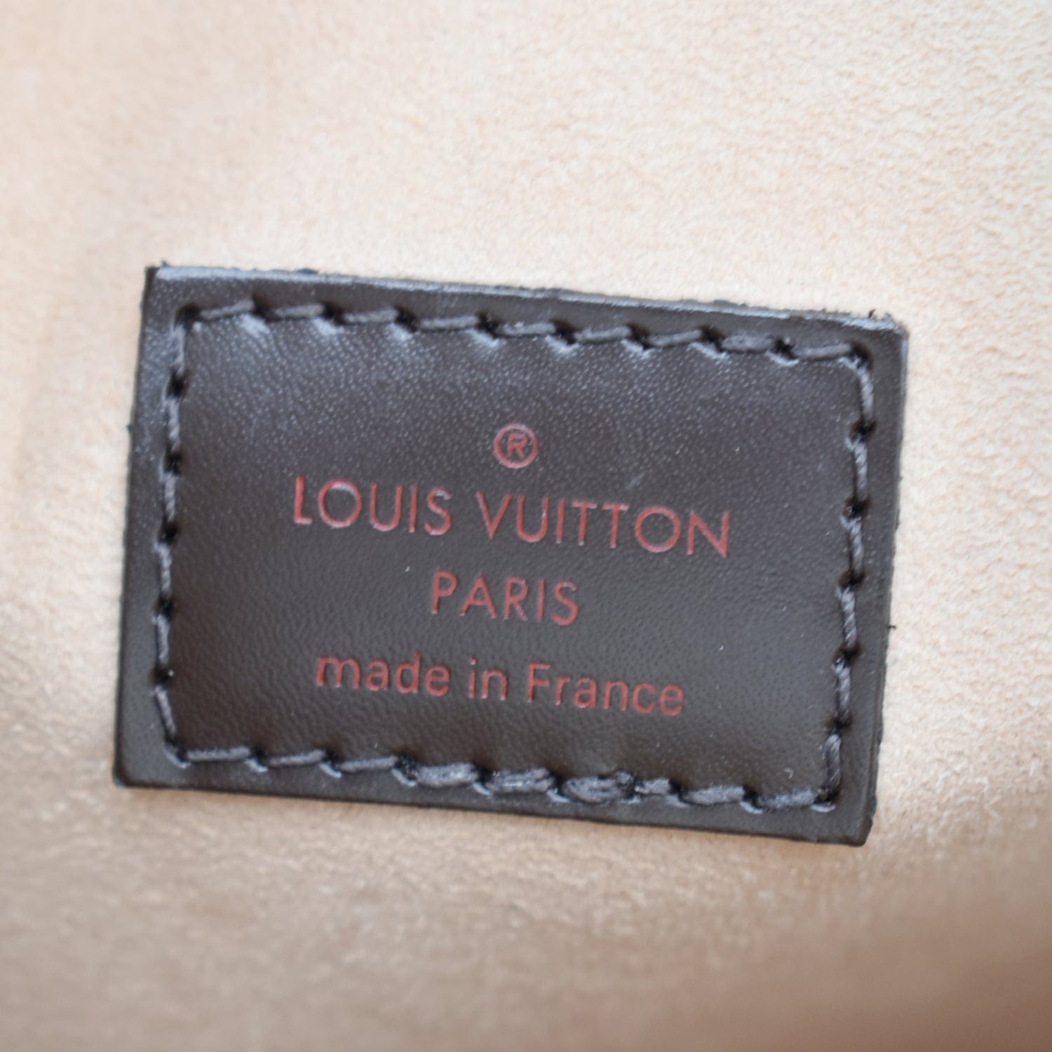 LOUIS VUITTON Kensington Damier Ebene Tote Bag Brown